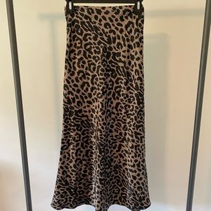 ASOS midi satin skirt